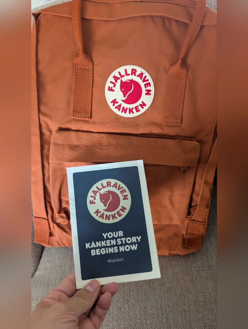 Fjallraven Kånken Orange Men's Backpack NWOT